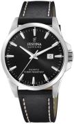 Festina Miesten kello F20025-4 Swiss Made Musta/Nahka Ø41 mm