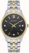 Bulova Miesten kello 98D160 Diamond Musta/Kullansävytetty teräs