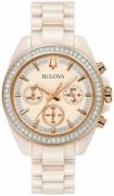 Bulova Naisten kello 98L282 Crystal Punakultaa/Keraaminen Ø37 mm