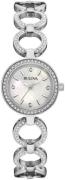 Bulova Naisten kello 96X137 Crystal Valkoinen/Teräs Ø30 mm