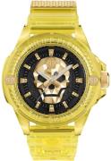 Philipp Plein Miesten kello PWWAA0123 The Skull Musta/Kumi Ø44 mm