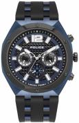 Police Miesten kello 15995JSBLU03P Kediri Musta/Teräs Ø46 mm