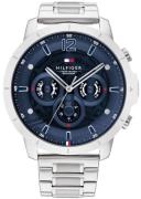 Tommy Hilfiger Miesten kello 1710492 Luca Sininen/Teräs Ø50 mm