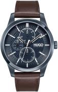 Hugo Boss Miesten kello 1530154 Real Sininen/Nahka Ø46 mm