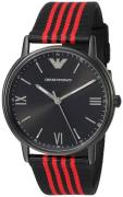 Emporio Armani Dress Miesten kello AR11015 Musta/Tekstiili Ø43 mm