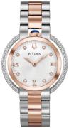 Bulova Diamond Naisten kello 98R247 Hopea/Punakultasävyinen Ø35 mm