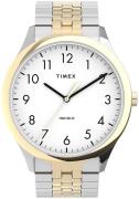 Timex 99999 Miesten kello TW2U40000 Valkoinen/Kullansävytetty teräs