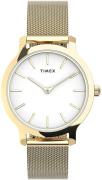 Timex Transcend Naisten kello TW2U86800 Valkoinen/Kullansävytetty