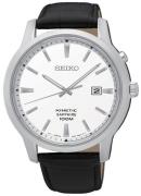 Seiko Kinetic Miesten kello SKA743P1 Valkoinen/Nahka Ø42 mm