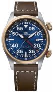 Glycine Airpilot GTM Miesten kello GL0352 Sininen/Nahka Ø44 mm