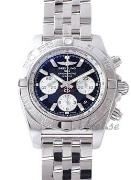 Breitling Chronomat B01 Miesten kello AB0110 BLA WHT Musta/Teräs