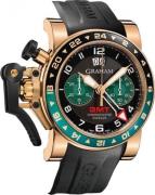 Graham Chronofighter Oversize Miesten kello 2OVGR.B16A Musta/Kumi