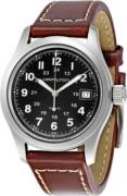 Hamilton Miesten kello H64666735 Khaki Chronograph Musta/Nahka Ø42 mm