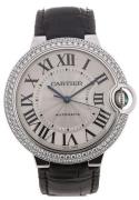 Cartier Miesten kello WE902056 Ballon Blue Hopea/Nahka Ø40 mm