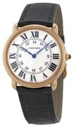 Cartier Miesten kello W6800251 Ronde LC Hopea/Nahka Ø36 mm