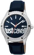 Just Cavalli Miesten kello JC1G080L0035 Sininen/Nahka Ø44 mm