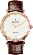 Blancpain Miesten kello 6033-3642-55A Villeret Valkoinen/Nahka Ø38 mm