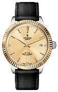 Tudor Miesten kello 12513-0020 Style Samppanja/Nahka Ø38 mm