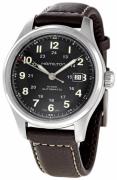 Hamilton Miesten kello H70525733 Khaki Field Musta/Nahka Ø42 mm