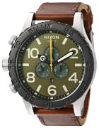 Nixon Miesten kello A1242334-00 The 51-30 Vihreä/Nahka Ø51 mm