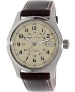 Hamilton Miesten kello H70455523 Khaki Field Beige/Nahka Ø38 mm