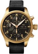 IWC Miesten kello IW387907 Pilots Spitfire Musta/Nahka Ø41 mm