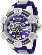 Invicta Miesten kello 35786 Nfl Violetti/Hiilikuitua Ø52 mm