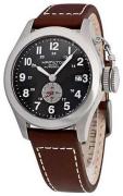 Hamilton Miesten kello H77415533 Khaki Musta/Nahka Ø40 mm