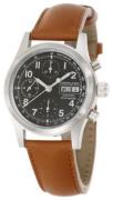 Hamilton Miesten kello H71416533 Khaki Musta/Nahka Ø38 mm