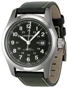 Hamilton Miesten kello H70555863 Khaki Field Musta/Nahka Ø42 mm