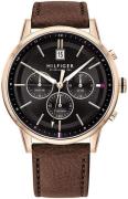 Tommy Hilfiger Miesten kello 1791631 Musta/Nahka Ø44 mm