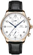 IWC Miesten kello IW371603 Portuguese Valkoinen/Nahka Ø41 mm