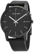 Calvin Klein Miesten kello K2G2G4C1 City Musta/Nahka Ø43 mm