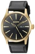 Nixon Miesten kello A105513-00 The Sentry Musta/Nahka Ø42 mm