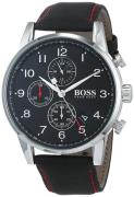 Hugo Boss Miesten kello 1513535 Chronograph Musta/Nahka Ø44 mm