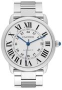 Cartier Miesten kello W6701011 Ronde Hopea/Teräs Ø42 mm