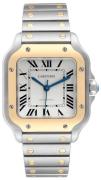 Cartier Miesten kello W2SA0007 Santos 100 Valkoinen/18K keltakultaa