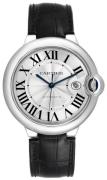 Cartier Miesten kello W69016Z4 Ballon Blue Hopea/Nahka Ø42.1 mm