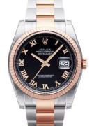 Rolex Miesten kello 116231-0080 Datejust 36 Musta/Teräs Ø36 mm