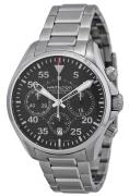 Hamilton Miesten kello H64666135 Khaki Chronograph Musta/Teräs Ø42