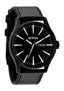 Nixon Miesten kello A105005-00 The Sentry Leather Musta/Nahka Ø42 mm