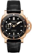 Panerai Miesten kello PAM00974 Luminor Musta/Nahka Ø42 mm