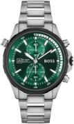 Hugo Boss Miesten kello 1513930 Globetrotter Vihreä/Teräs Ø46 mm