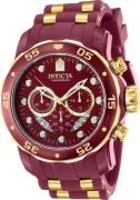 Invicta Miesten kello 40931 Pro Diver Punainen/Teräs Ø48 mm