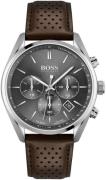 Hugo Boss Miesten kello 1513815 Champion Harmaa/Nahka Ø44 mm