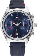 Tommy Hilfiger Miesten kello 1791728 Bennett Sininen/Nahka Ø45 mm