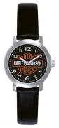 Bulova Naisten kello 76L10 Harley-Davidson Musta/Nahka