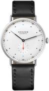 Nomos Glashütte Miesten kello N-1108 Metro Valkoinen/Nahka Ø38.5 mm