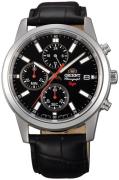 Orient Miesten kello FKU00004B0 Sporty Musta/Nahka Ø42 mm