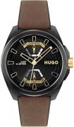 Hugo Boss Miesten kello 1530241 Expose Musta/Nahka Ø44 mm